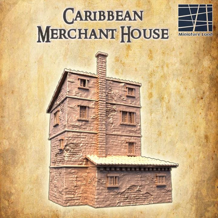 Caribbean Market House | Aussie 3D Printed Miniatures and Terrain