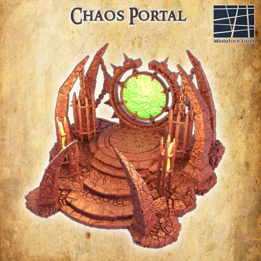Chaos Portal, Miniature Land | Dungeons and Dragons | Pathfinder | Table Top RPG | 3D Printed Model