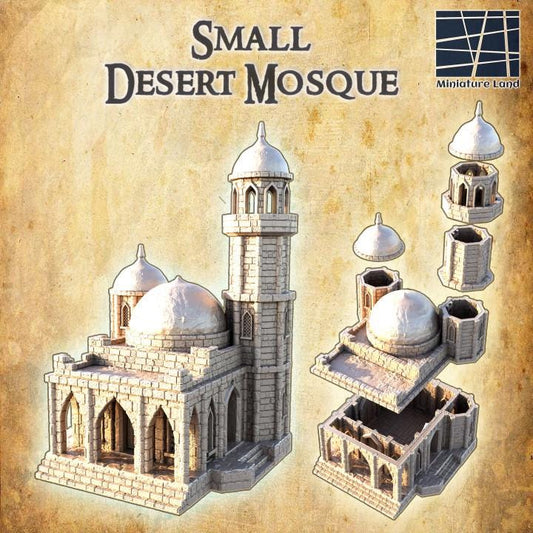 Desert Mosque, Miniature Land | Dungeons and Dragons | Pathfinder | Table Top RPG | 3D Printed Model