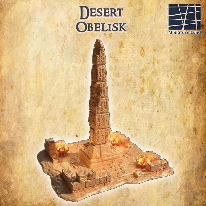 Desert Obelisk | Aussie 3D Printed Miniatures and Terrain