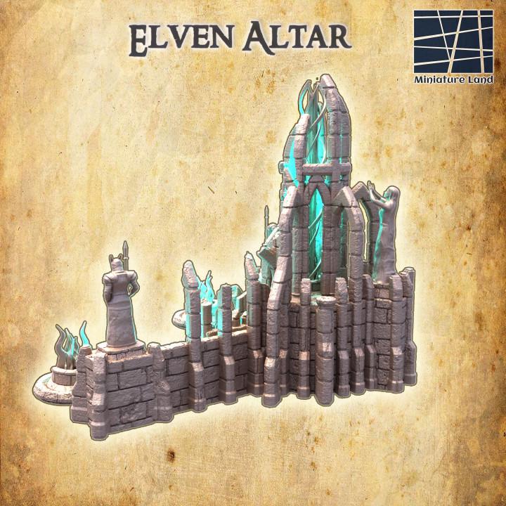 Elvish Altar, Miniature Land | Dungeons and Dragons | Pathfinder | Table Top RPG | 3D Printed Model