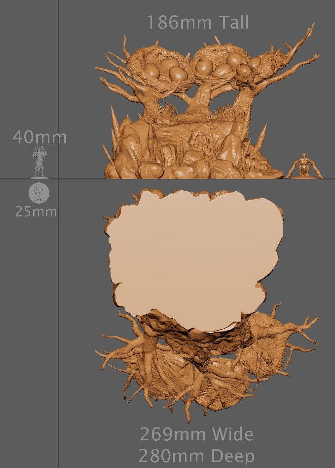 Harpy Nest, Miniature Land | Dungeons and Dragons | Pathfinder | Table Top RPG | 3D Printed Model