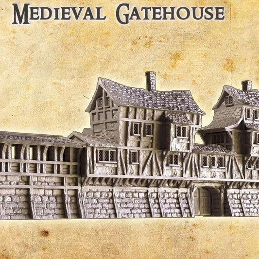 Medieval Gatehouse, Miniature Land | Dungeons and Dragons | Pathfinder | Table Top RPG | 3D Printed Model