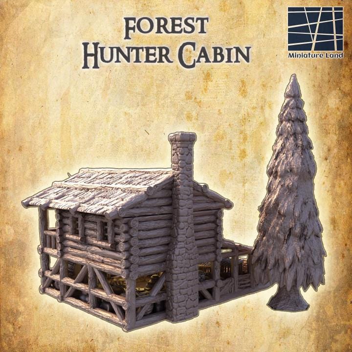 Hunters Cabin | Aussie 3D Printed Miniatures and Terrain