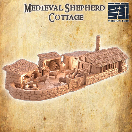 Shepherds Cottage, Miniature Land | Dungeons and Dragons | Pathfinder | Table Top RPG | 3D Printed Model