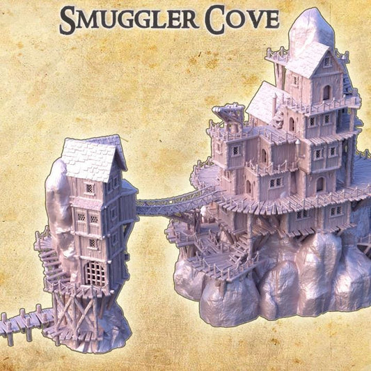 Smugglers Cove, Miniature Land | Dungeons and Dragons | Pathfinder | Table Top RPG | 3D Printed Model