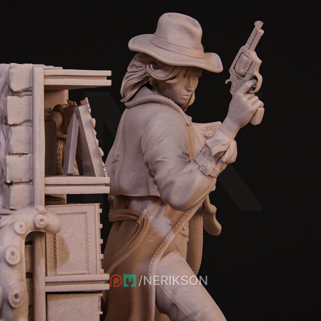 Laura the Deep Detective, Statue, Powerful NPC, Ernest Nemirovsky | Dungeons and Dragons | Pathfinder | Table Top RPG | 3D Printed Model