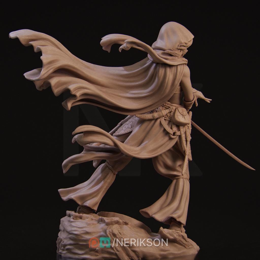 Warrior of the Sands, Standalone, Powerful NPC, Ernest Nemirovsky | Dungeons and Dragons | Pathfinder | Table Top RPG | 3D Printed Model