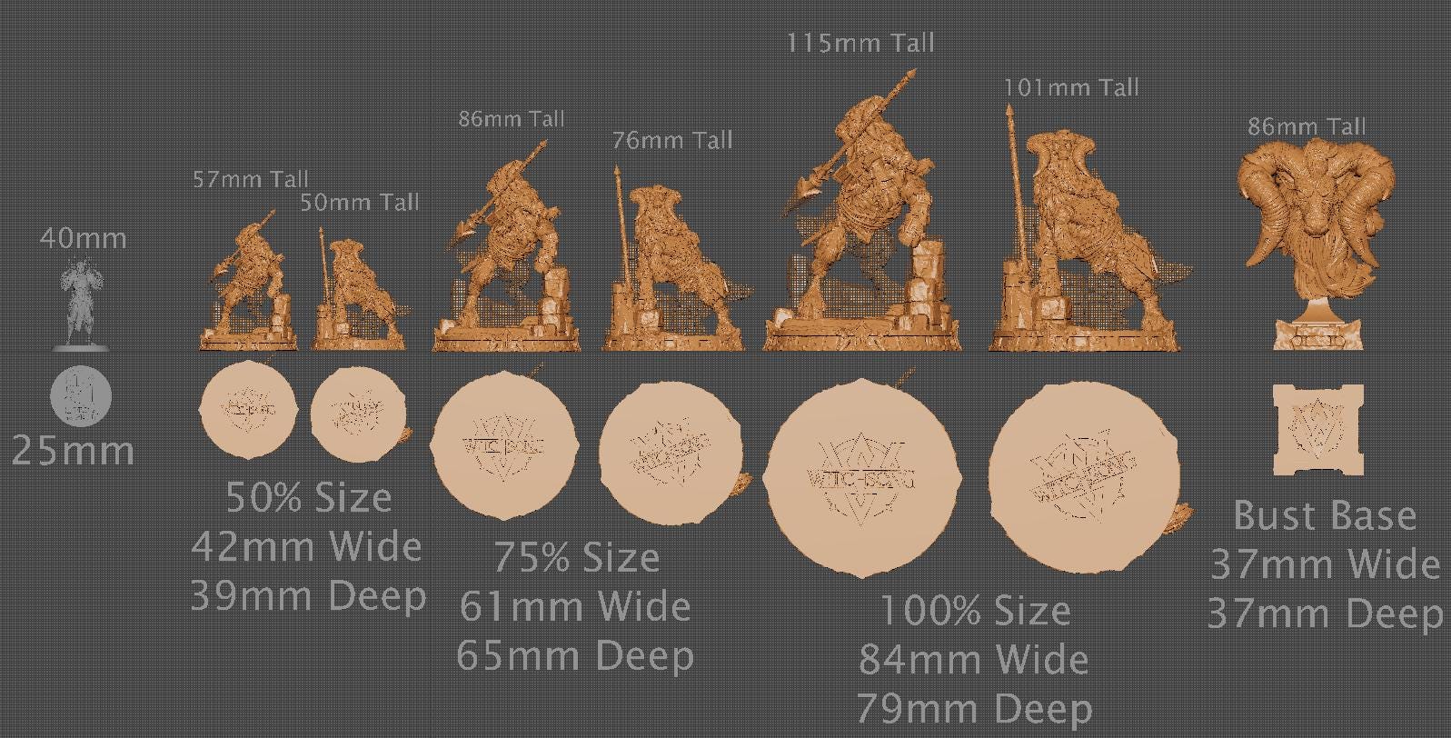 Karthop, Bust Option, Witchsong Miniatures | Dungeons and Dragons | Pathfinder | Table Top RPG | 3D Printed Model