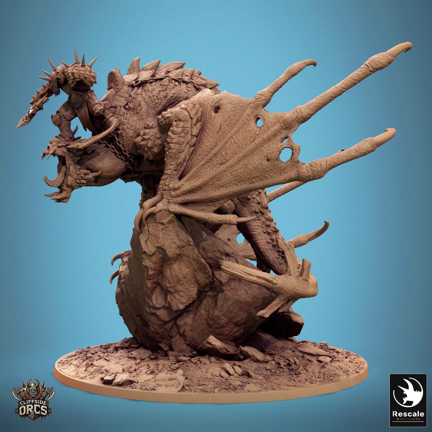 Rider of the Brutal Wyvern, Lord of the Print | Dungeons and Dragons | Pathfinder | Table Top RPG | 3D Printed Model