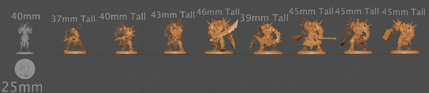 Orc Soldiers, Pack 2, Lord of the Print | Dungeons and Dragons | Pathfinder | Table Top RPG | 3D Printed Model