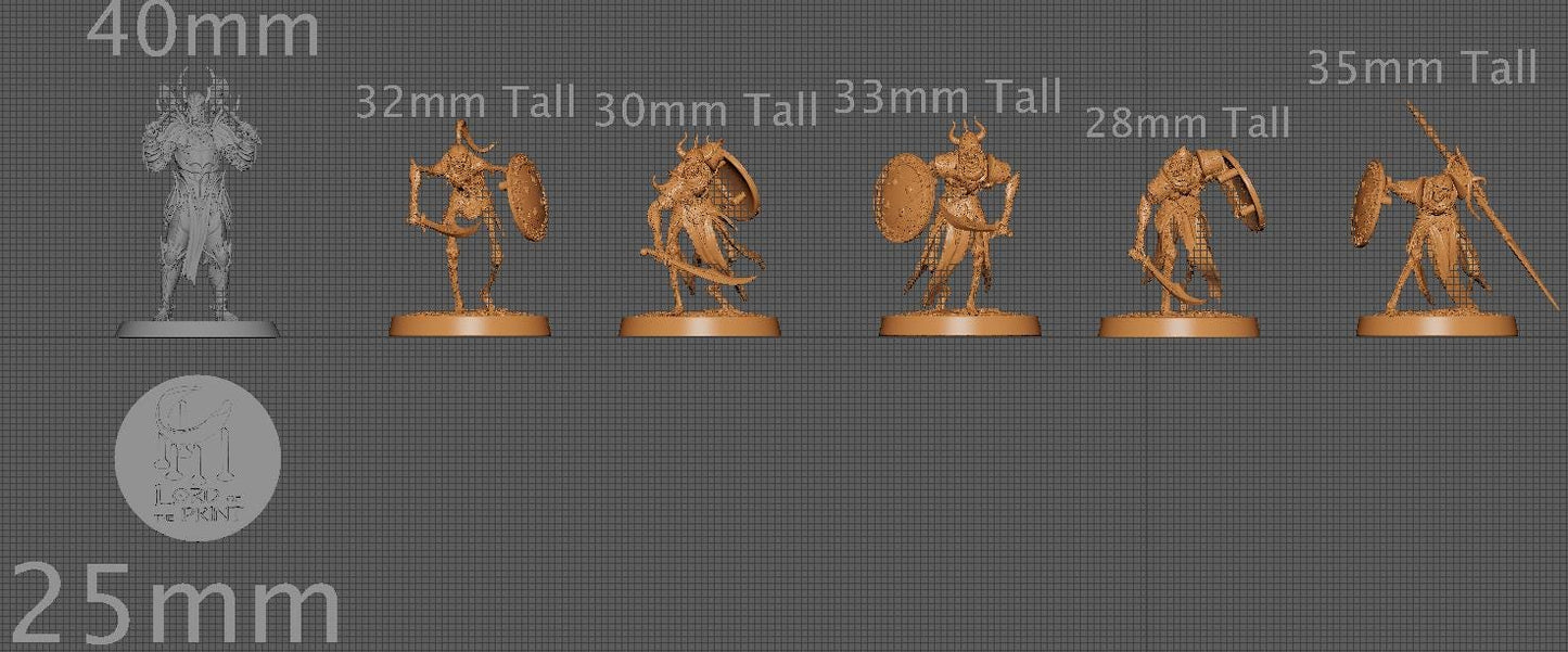 Persian Skeletons, Pack 3, Lord of the Print | Dungeons and Dragons | Pathfinder | Table Top RPG | 3D Printed Model