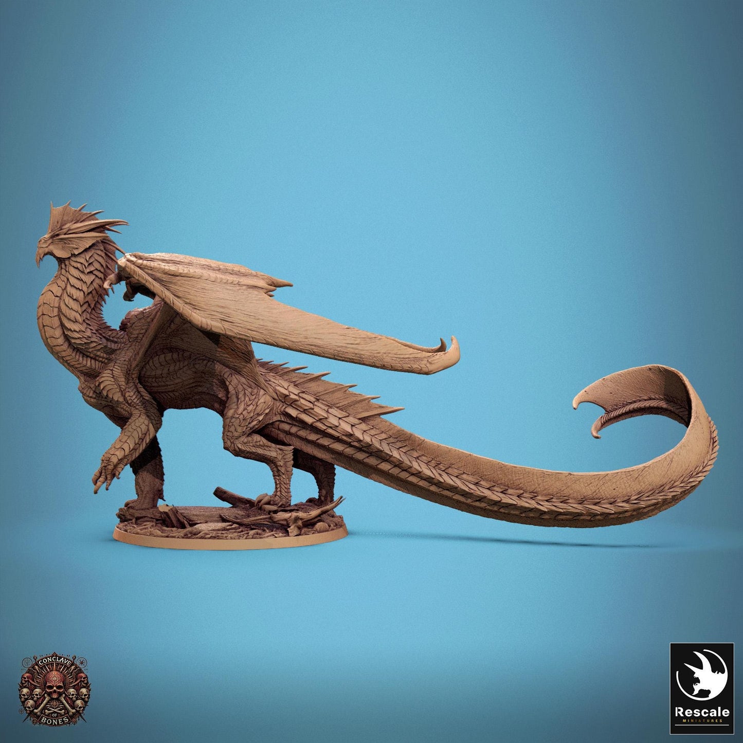 Silver Dragon, Multiple Pose Options, Lord of the Print | Dungeons and Dragons | Pathfinder | Table Top RPG | 3D Printed Model