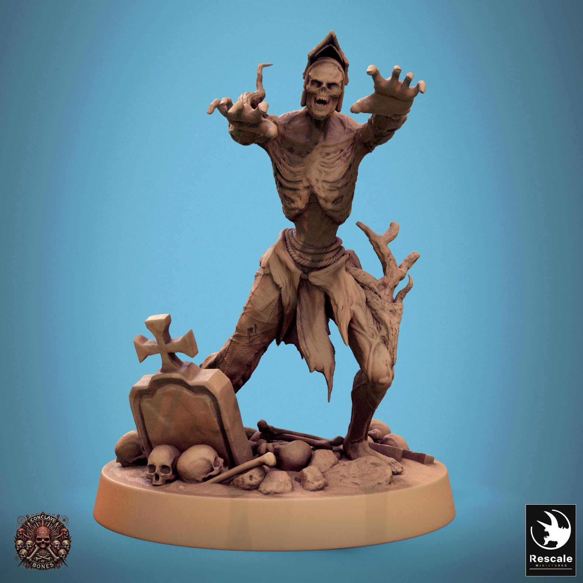 Zombies, Pack 2, Lord of the Print | Dungeons and Dragons | Pathfinder | Table Top RPG | 3D Printed Model