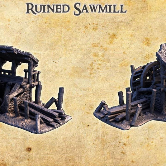 Ruined Sawmill, Miniature Land | Dungeons and Dragons | Pathfinder | Table Top RPG | 3D Printed Model