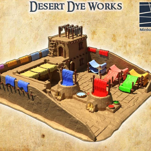 Desert Dye Works, Miniature Land | Dungeons and Dragons | Pathfinder | Table Top RPG | 3D Printed Model