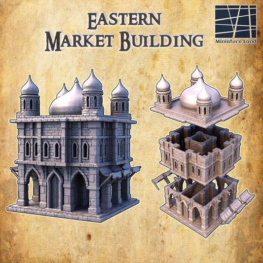 Eastern Marketplace, Miniature Land | Dungeons and Dragons | Pathfinder | Table Top RPG | 3D Printed Model