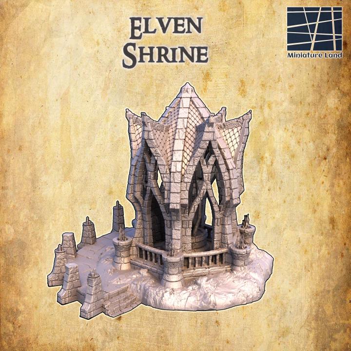 Elven Shrine, Miniature Land | Dungeons and Dragons | Pathfinder | Table Top RPG | 3D Printed Model