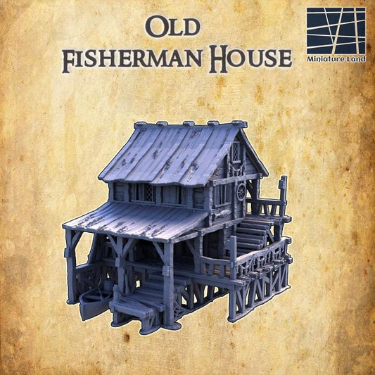 Old Fisherman Hut, Miniature Land | Dungeons and Dragons | Pathfinder | Table Top RPG | 3D Printed Model
