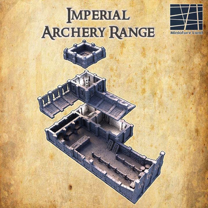 Imperial Archery Range, Miniature Land | Dungeons and Dragons | Pathfinder | Table Top RPG | 3D Printed Model