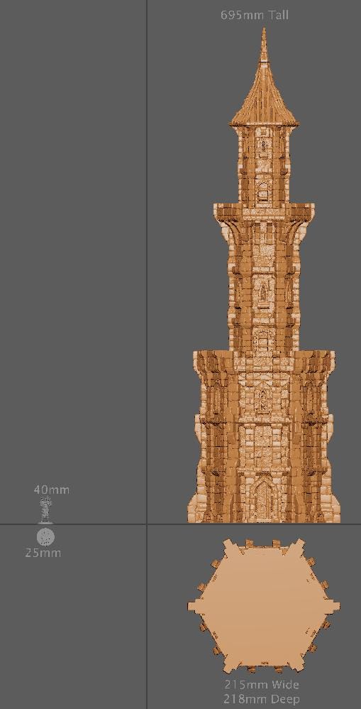Imperial Watchtower, Miniature Land | Dungeons and Dragons | Pathfinder | Table Top RPG | 3D Printed Model