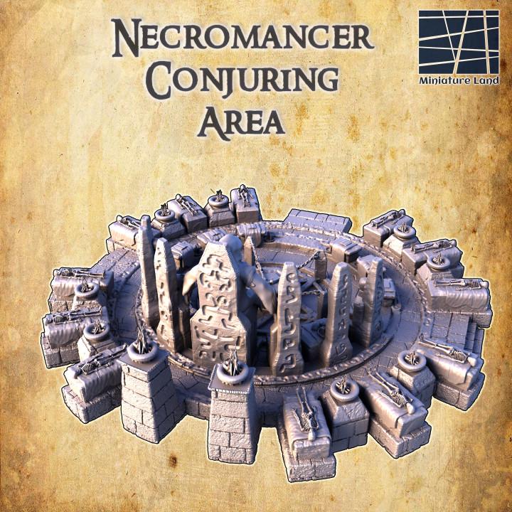 Necromancer Summoning Circle, Miniature Land | Dungeons and Dragons | Pathfinder | Table Top RPG | 3D Printed Model