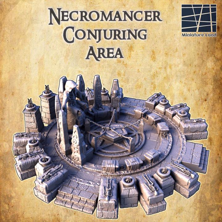 Necromancer Summoning Circle, Miniature Land | Dungeons and Dragons | Pathfinder | Table Top RPG | 3D Printed Model