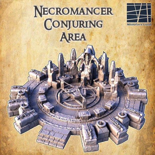 Necromancer Summoning Circle, Miniature Land | Dungeons and Dragons | Pathfinder | Table Top RPG | 3D Printed Model