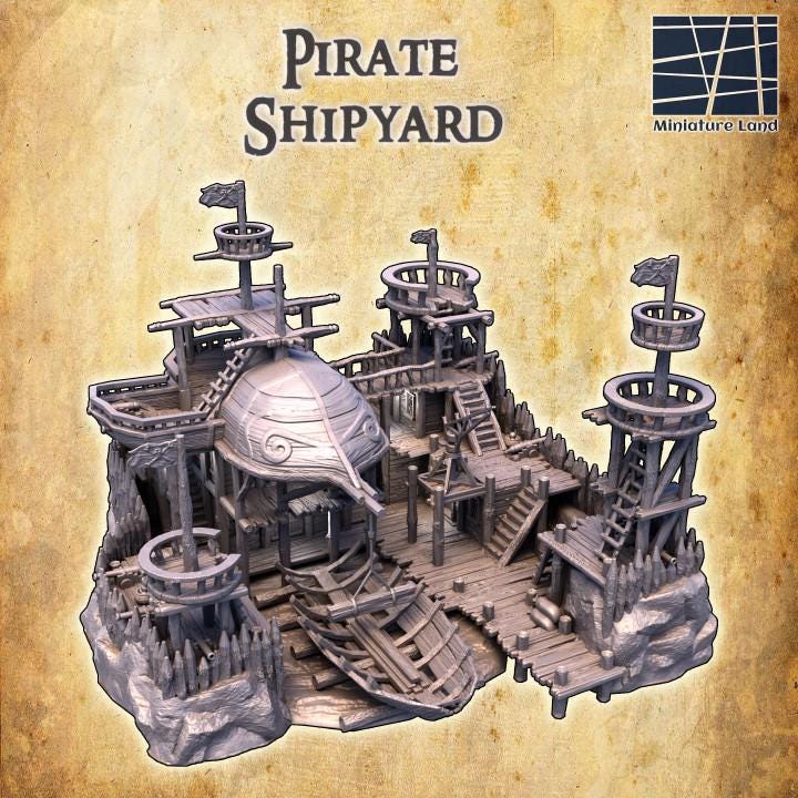 Pirate Shipyard | Aussie 3D Printed Miniatures and Terrain