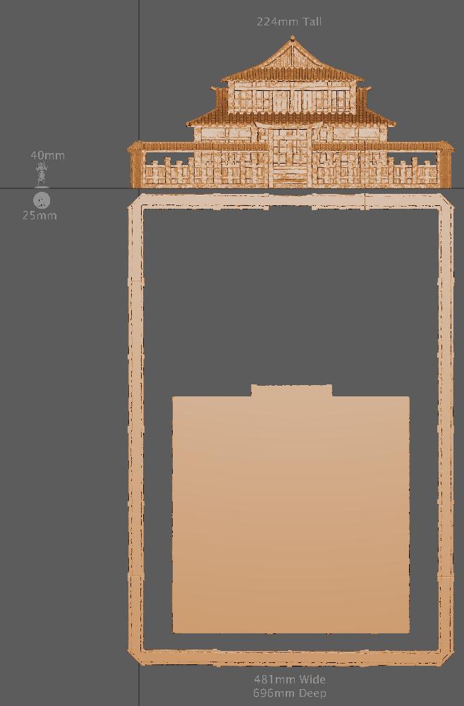 Samurai Dojo, Miniature Land | Dungeons and Dragons | Pathfinder | Table Top RPG | 3D Printed Model