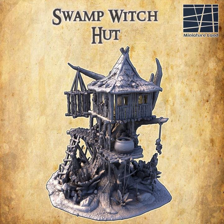 Swamp Witch Hut | Aussie 3D Printed Miniatures and Terrain