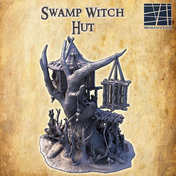 Swamp Witch Hut | Aussie 3D Printed Miniatures and Terrain