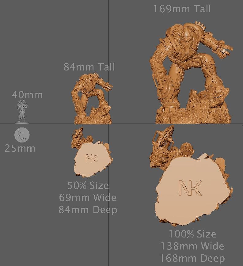 Neonixxi Robot, Powerful NPC, Ernest Nemirovsky | Dungeons and Dragons | Pathfinder | Table Top RPG | 3D Printed Model