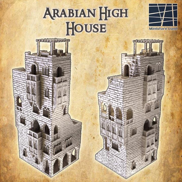 Arabian High House | Aussie 3D Printed Miniatures and Terrain