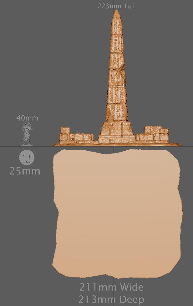 Desert Obelisk | Aussie 3D Printed Miniatures and Terrain