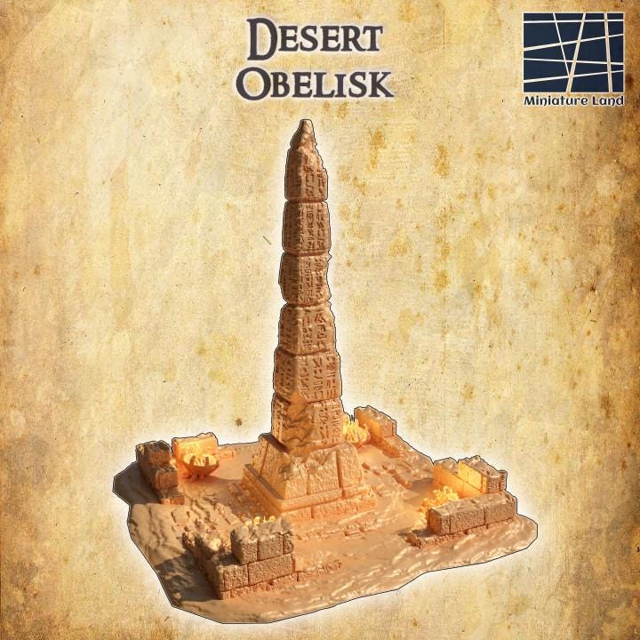 Desert Obelisk | Aussie 3D Printed Miniatures and Terrain