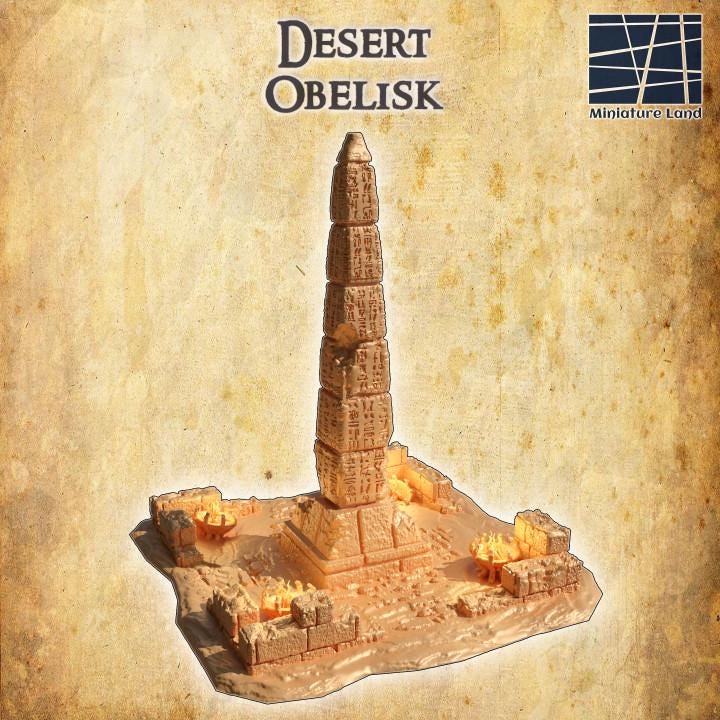 Desert Obelisk | Aussie 3D Printed Miniatures and Terrain