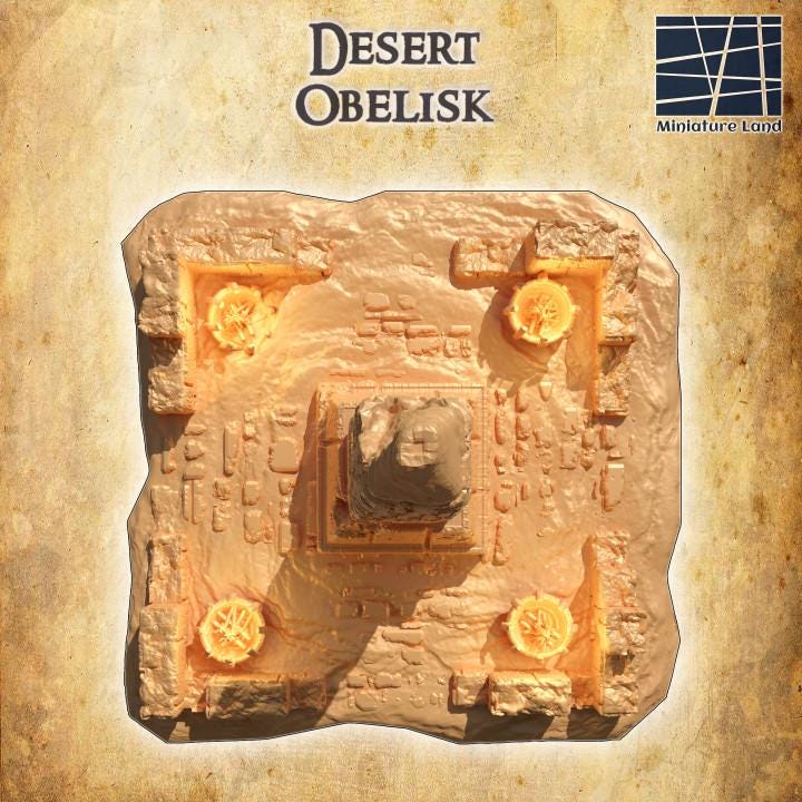 Desert Obelisk | Aussie 3D Printed Miniatures and Terrain