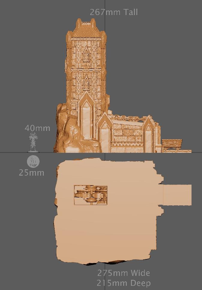 Dwarf Mining Tower, Miniature Land | Dungeons and Dragons | Pathfinder | Table Top RPG | 3D Printed Model