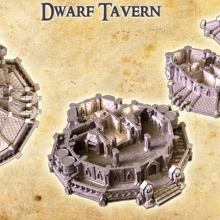 Dwarven Tavern, Miniature Land | Dungeons and Dragons | Pathfinder | Table Top RPG | 3D Printed Model