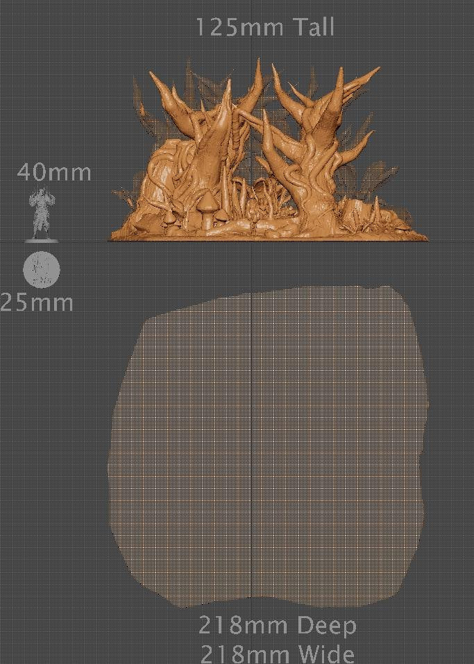 Forest Underground Entrance, Miniature Land | Dungeons and Dragons | Pathfinder | Table Top RPG | 3D Printed Model