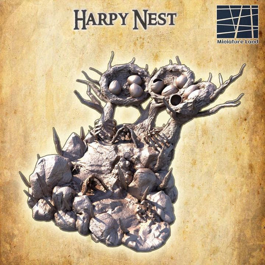 Harpy Nest, Miniature Land | Dungeons and Dragons | Pathfinder | Table Top RPG | 3D Printed Model