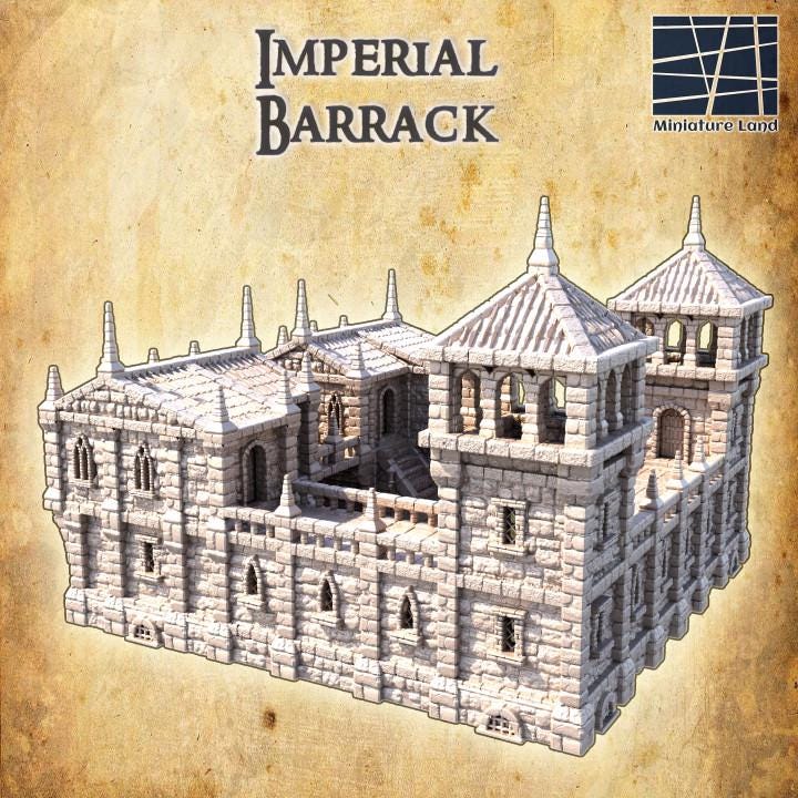 Imperial Barrack, Miniature Land | Dungeons and Dragons | Pathfinder | Table Top RPG | 3D Printed Model