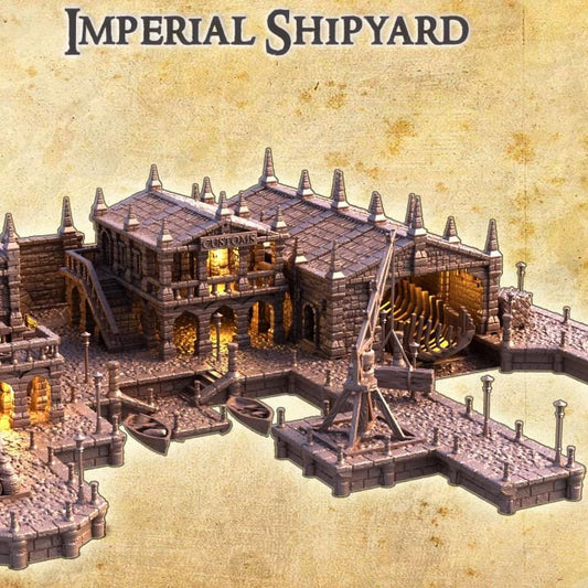 Imperial Shipyard, Miniature Land | Dungeons and Dragons | Pathfinder | Table Top RPG | 3D Printed Model