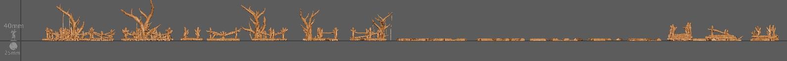 Modular Swamp Paths, Miniature Land | Dungeons and Dragons | Pathfinder | Table Top RPG | 3D Printed Model