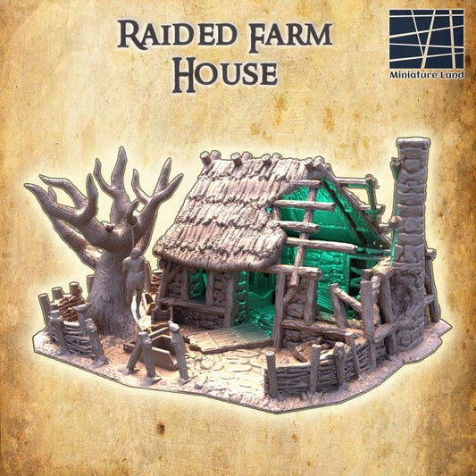 Raided Farm House | Aussie 3D Printed Miniatures and Terrain