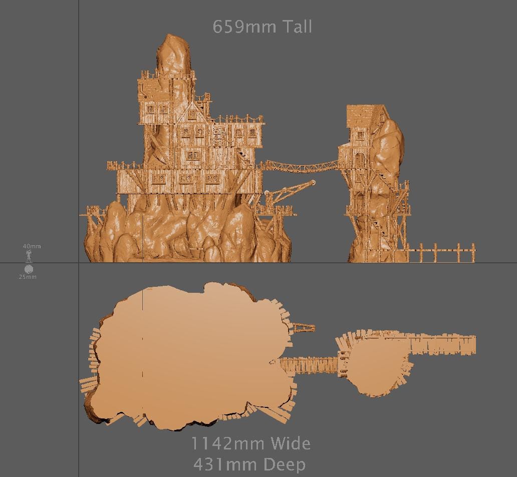 Smugglers Cove, Miniature Land | Dungeons and Dragons | Pathfinder | Table Top RPG | 3D Printed Model