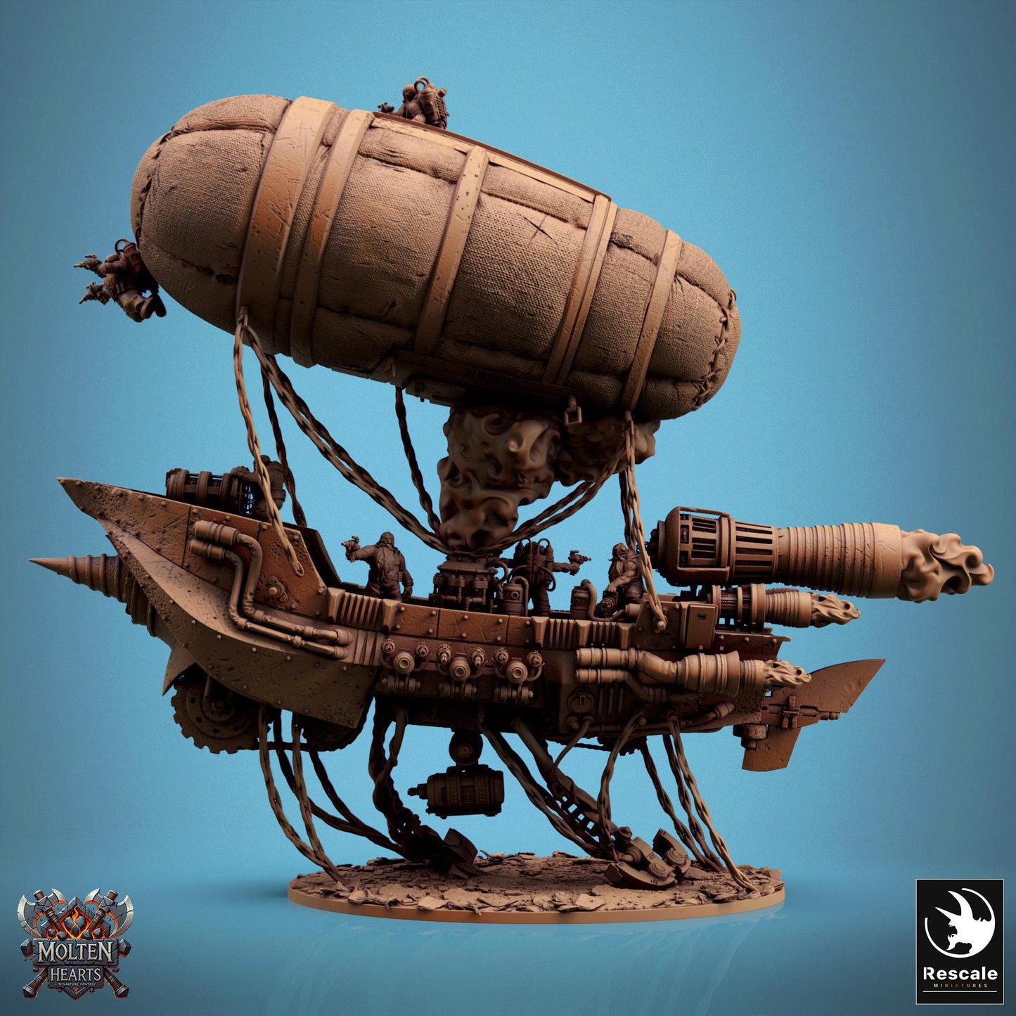 Drakarion Airship, Lord of the Print | Dungeons and Dragons | Pathfinder | Table Top RPG | 3D Printed Model