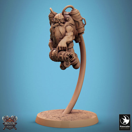 Dwarf Steampunk Soldiers, Pack 1, Lord of the Print | Dungeons and Dragons | Pathfinder | Table Top RPG | 3D Printed Model
