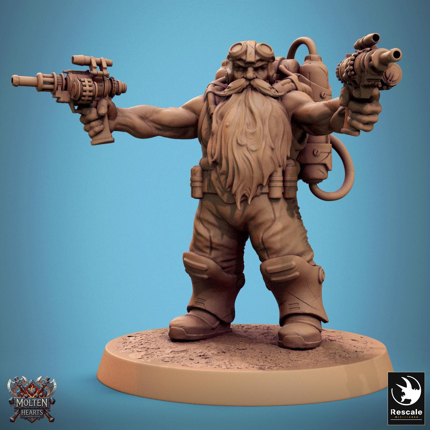 Dwarf Steampunk Soldiers, Pack 1, Lord of the Print | Dungeons and Dragons | Pathfinder | Table Top RPG | 3D Printed Model